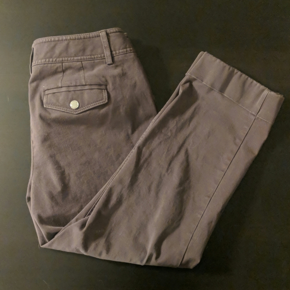 WHBM Dark Brown Slim Crop Pants Size 6